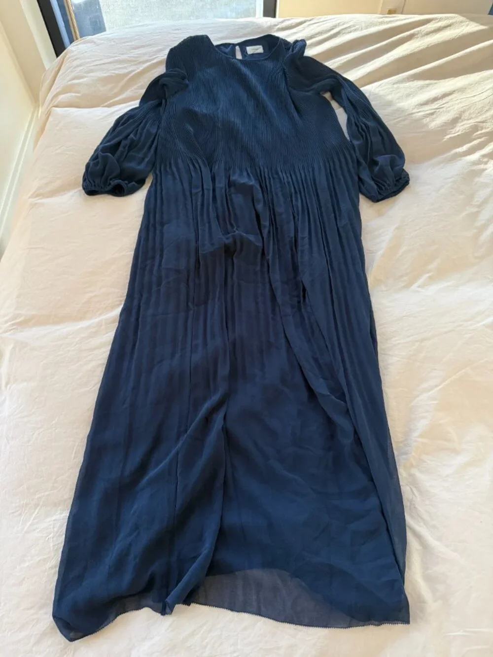 ARITZIA Wilfred Daydreamer Maxi Dress in Navy Blue NWOT